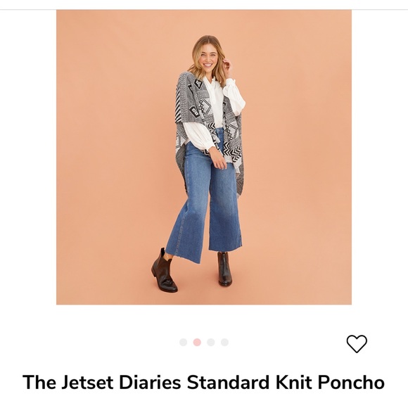 NWT The Jetset Diaries Standard Knit Poncho - OS - Picture 2 of 11